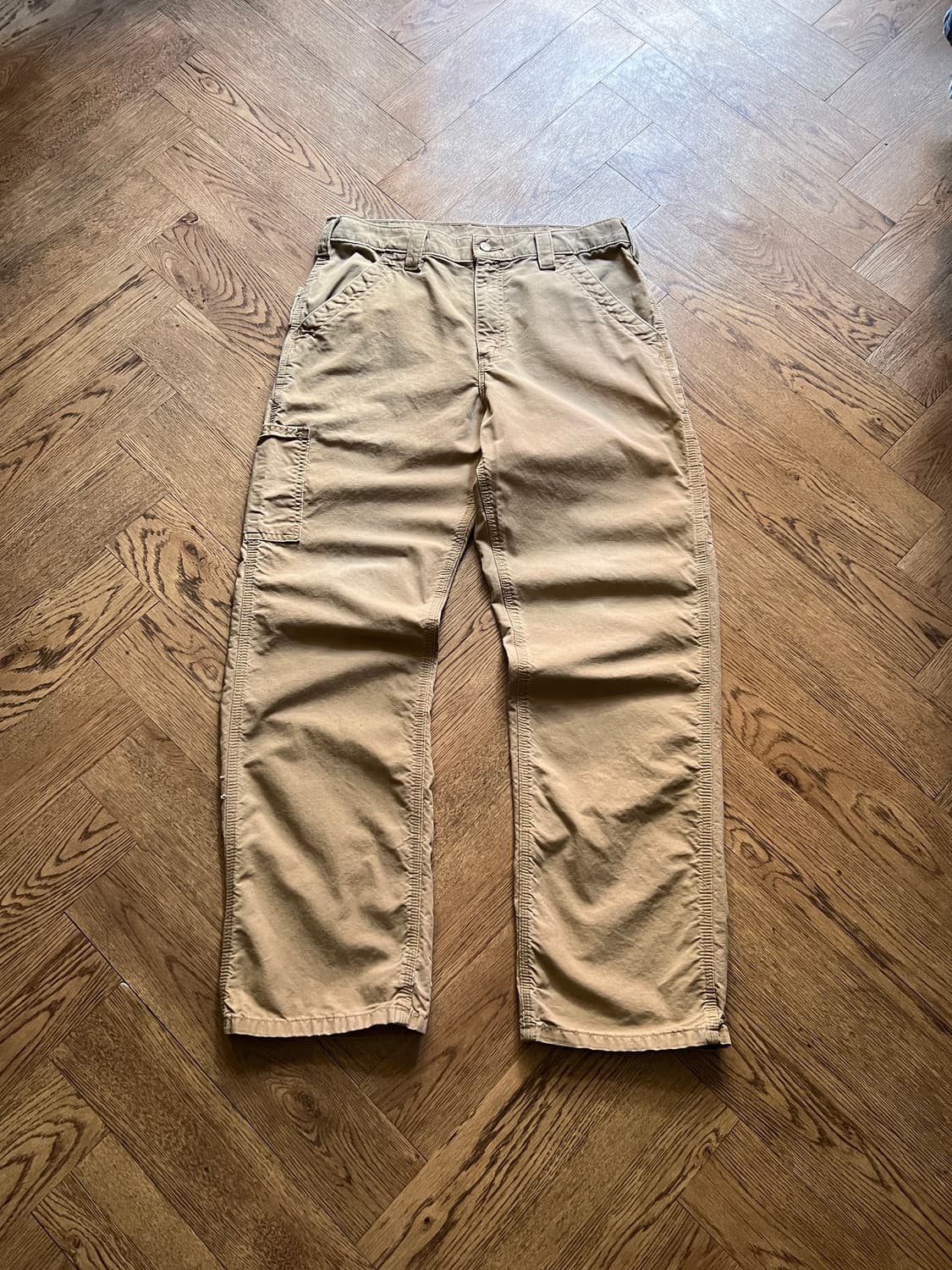 [32]칼하트 USA 베이지 싱글니 카펜터 워크 팬츠 상품이미지2