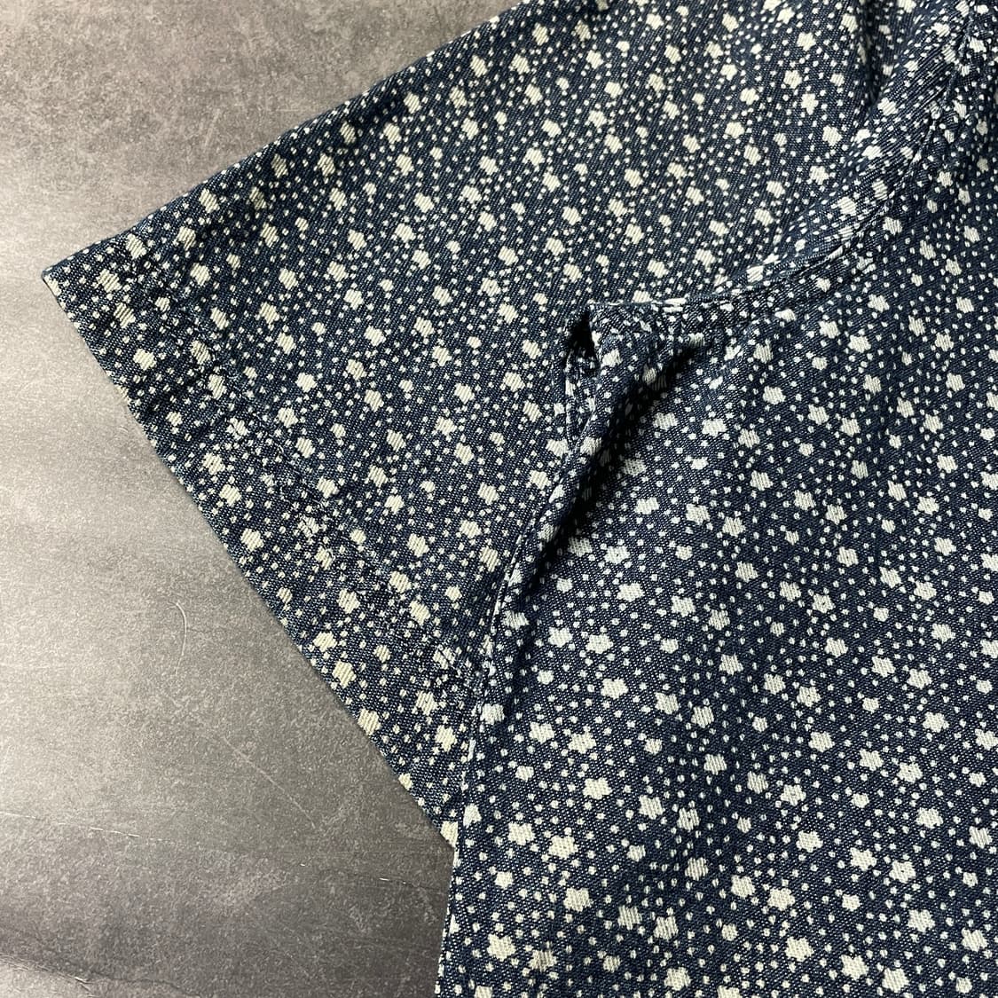 WRANGLER 랭글러 빈티지 네이비 도트 웨스턴 반팔 셔츠 A00776 상품이미지6
