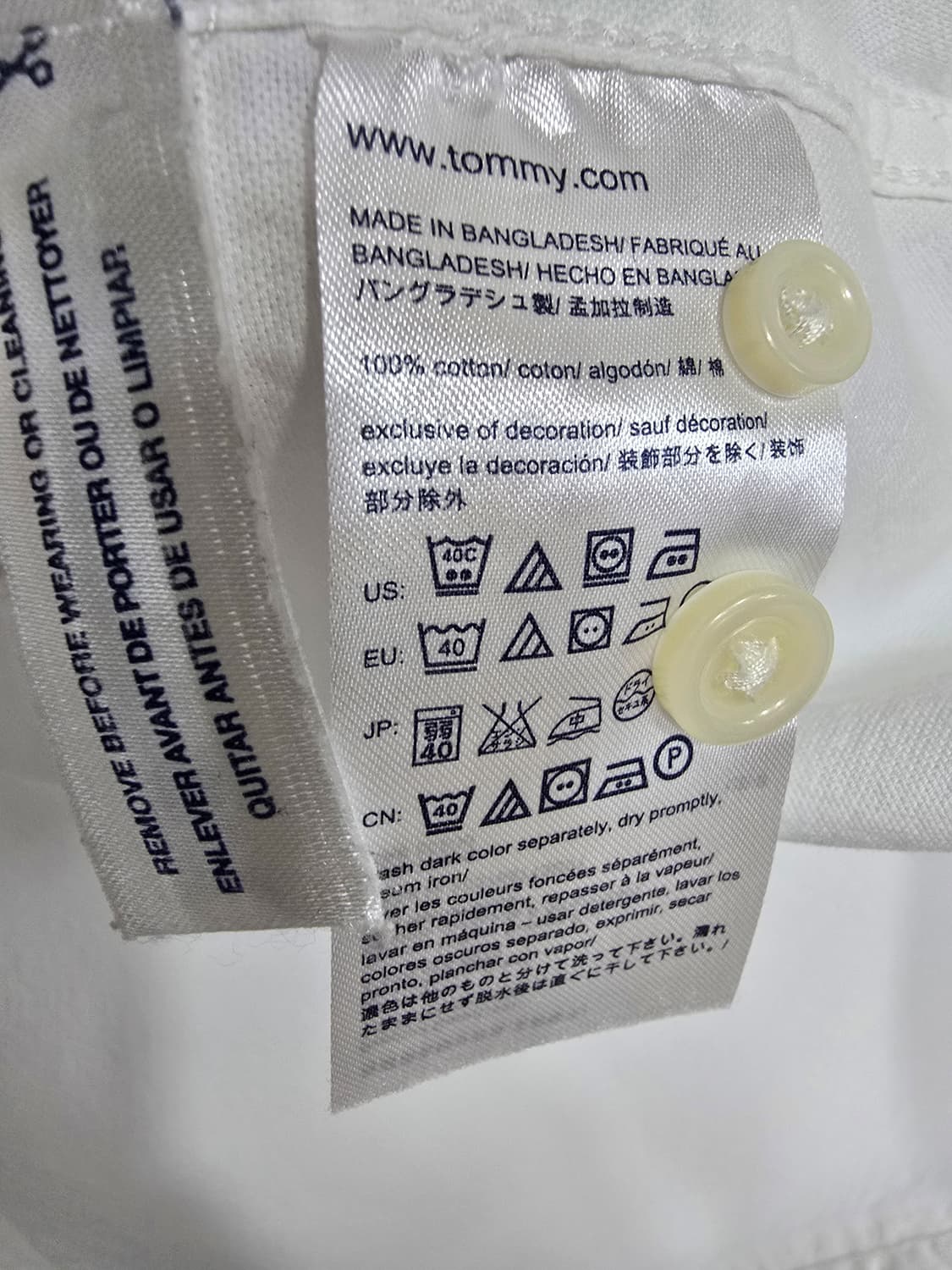 타미힐피거 화이트 셔츠 남방 M (1952) 상품이미지4