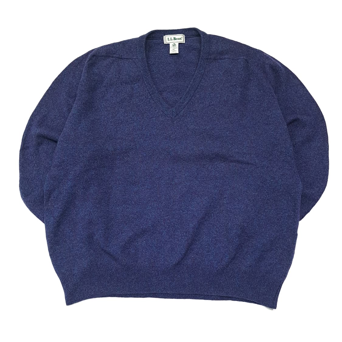 CL104 XL 엘엘빈 퓨어 울 네이비 & 퍼플 멜란지 V넥 니트 상품이미지1