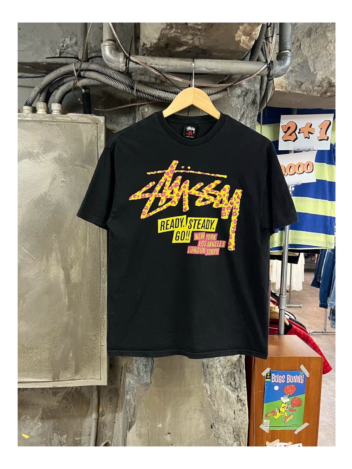 STUSSY × JOHN YATES 반팔티 블랙 M  #csz3829 상품이미지1
