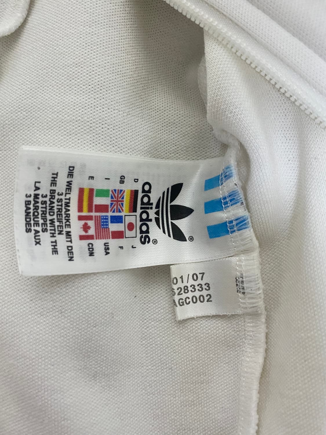 빈티지 아디다스 유로파 트랙탑 흰검 상품이미지4