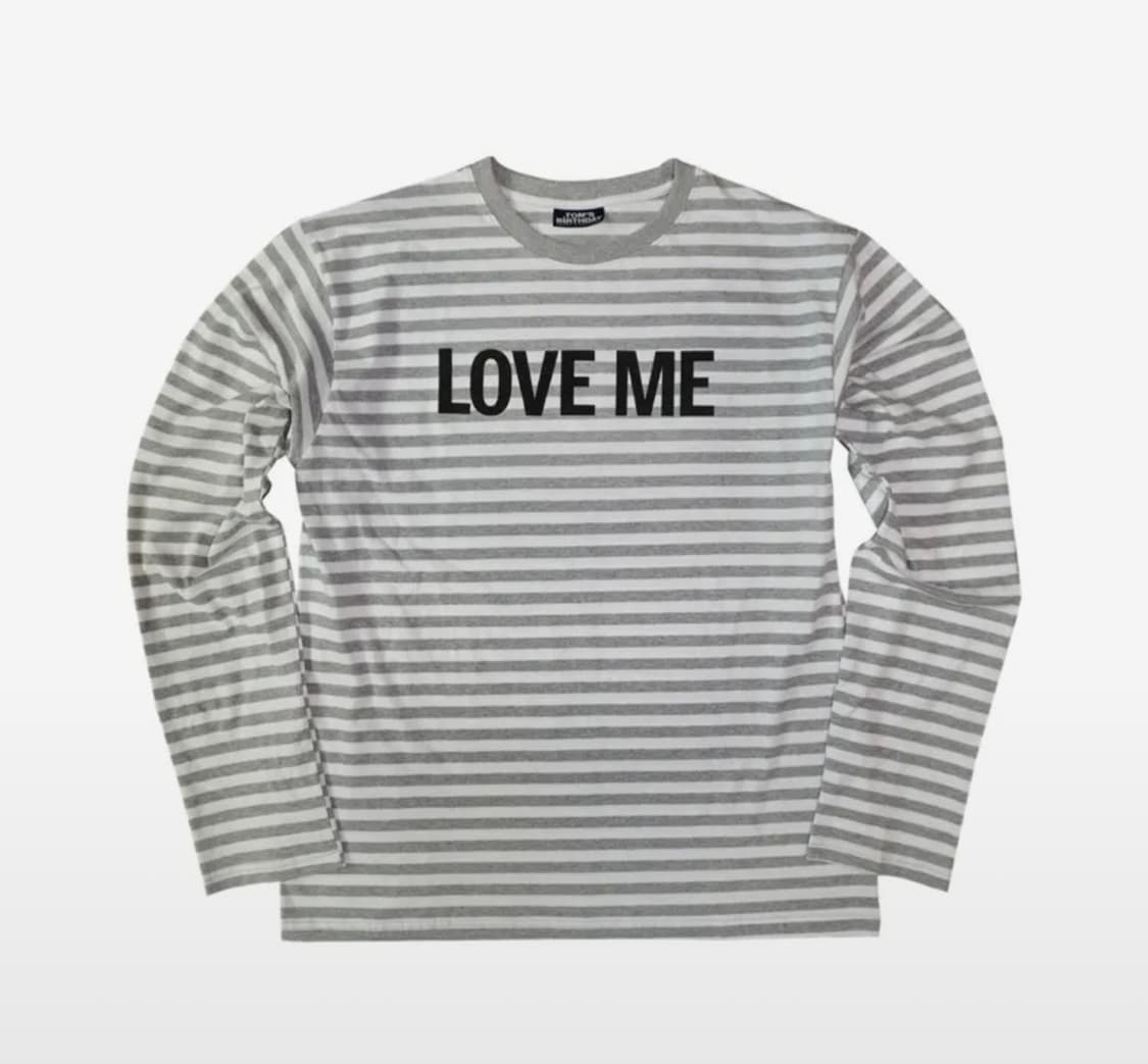 톰스벌스데이 LOVE ME Stripe Long T-shirts GREY 상품이미지1