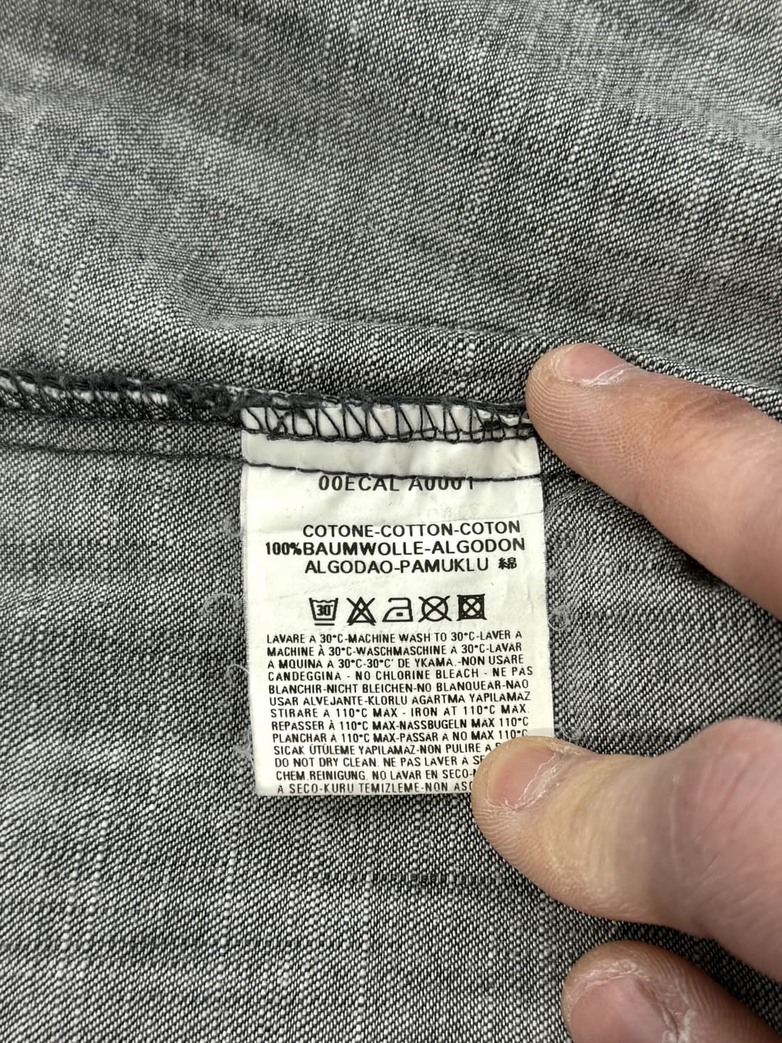 디젤 라이트 그레이 워시드 그레이 다잉 데님 트러커 자켓 상품이미지9