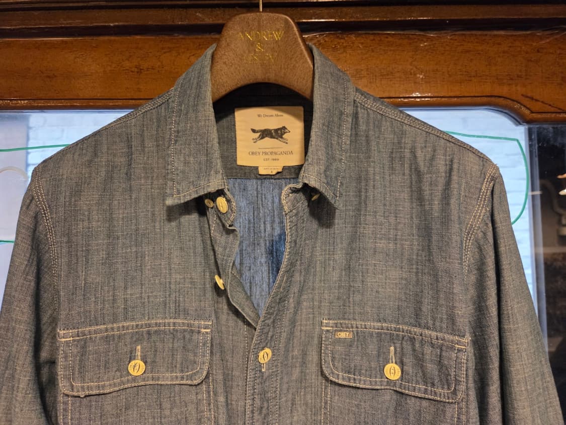 오베이 샴브레이 셔츠 상품이미지2