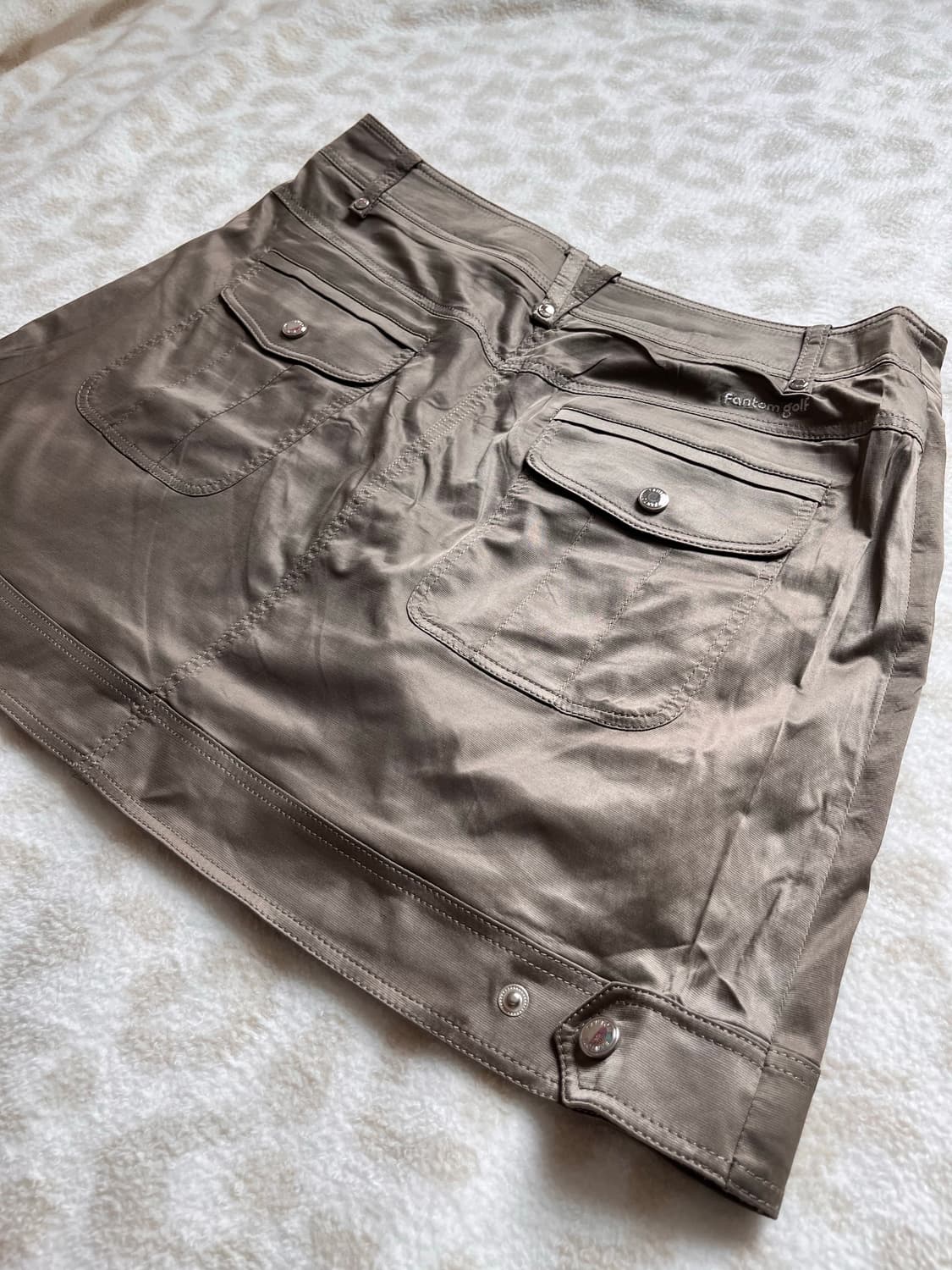 Khaki nylon wrap skirt 상품이미지2