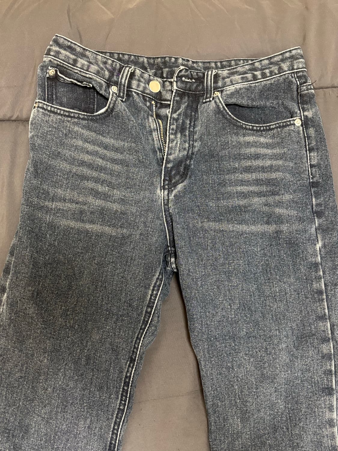 트릴리온 바이오스톤 워싱 스트레이트 데님 팬츠 (BLUE GRAY) S 상품이미지2