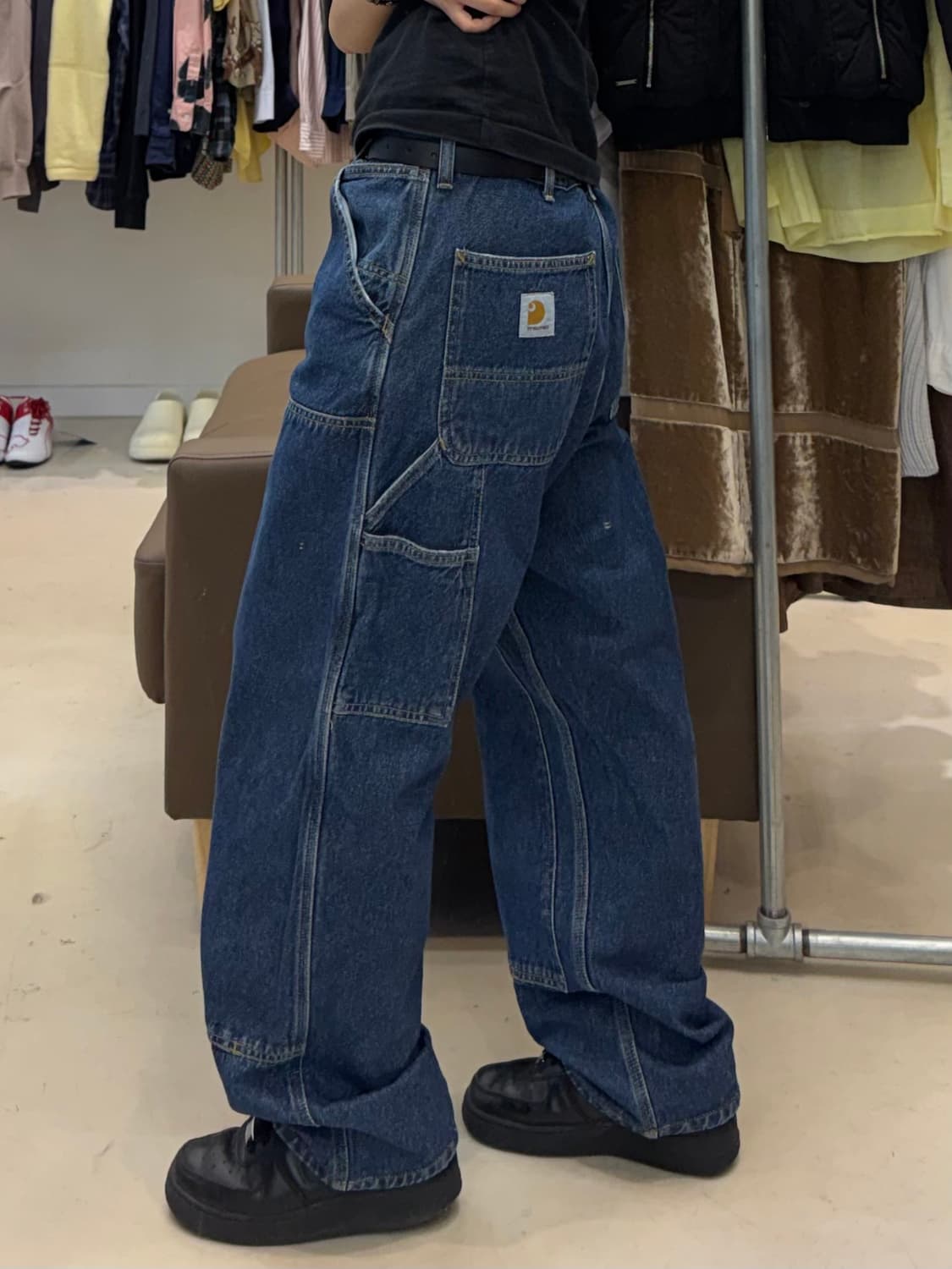 칼하트 wip 더블니 카펜터 워크 데님팬츠 상품이미지6