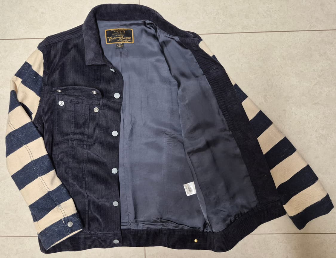 DIAFVINE Racing Stripe Corduroy Trucker 상품이미지4