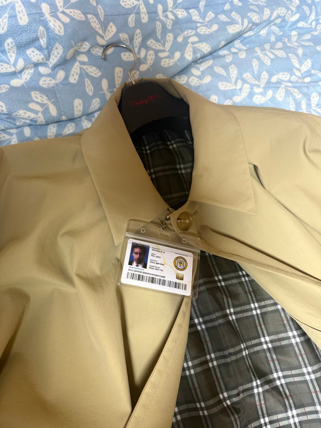 stu 돌먼 체크 베이지 팝니다 상품이미지3