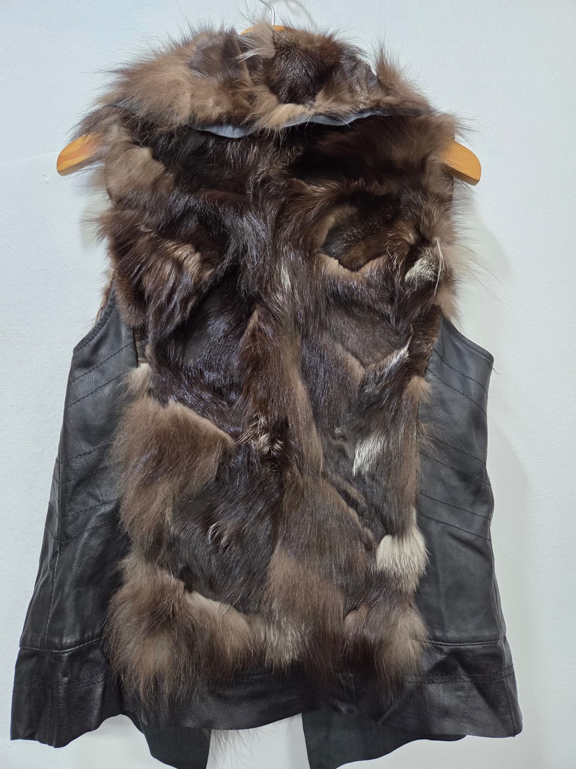 양가죽 리얼 폭스 퍼 베스트 조끼 Y2K 펑크룩 상품이미지6