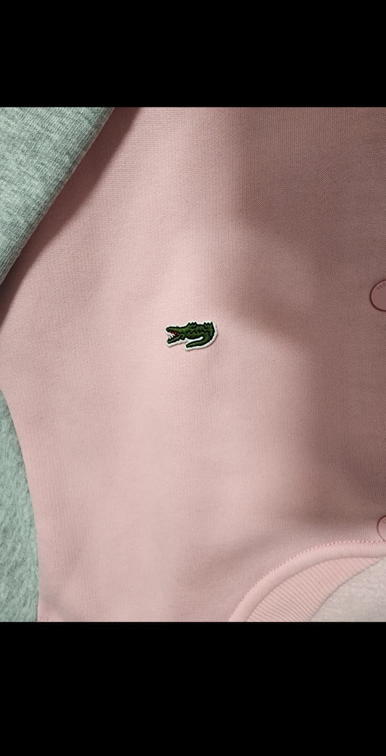 라코스테 핑크 그레이 바시티 봄버 자켓 상품이미지4