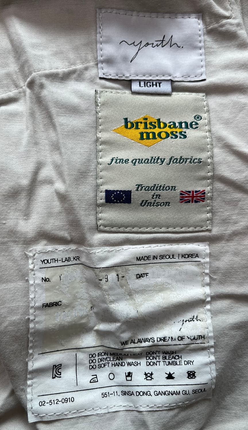 유스 YOUTH 원턱 와이드 치노 팬츠 L 상품이미지3