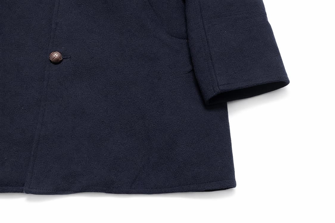 JPN 일본 빈티지 클래식 아메카지 울혼방 토글버튼 후드 더플코트 네이비 상품이미지5