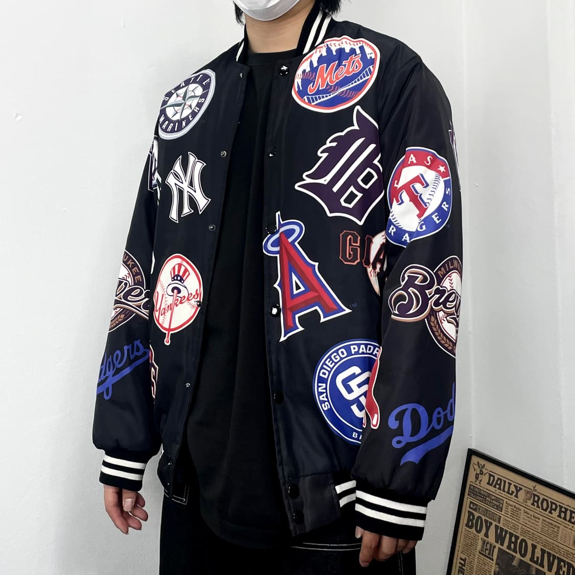 L MLB 올스타즈 봄버 바시티 자켓 상품이미지1