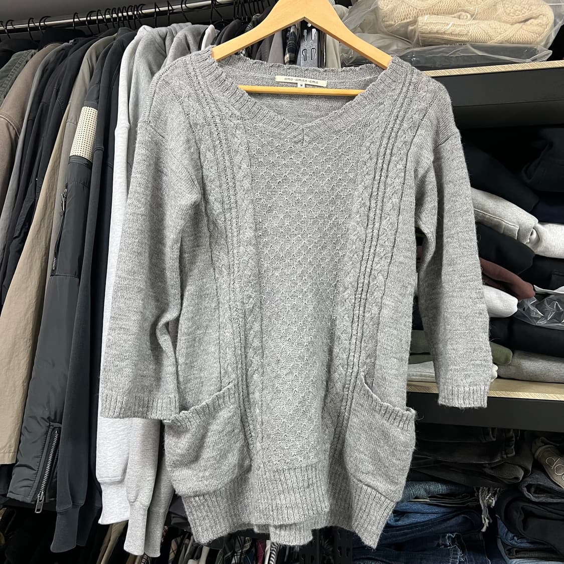 7부소매 모리걸 포켓 니트 상품이미지7