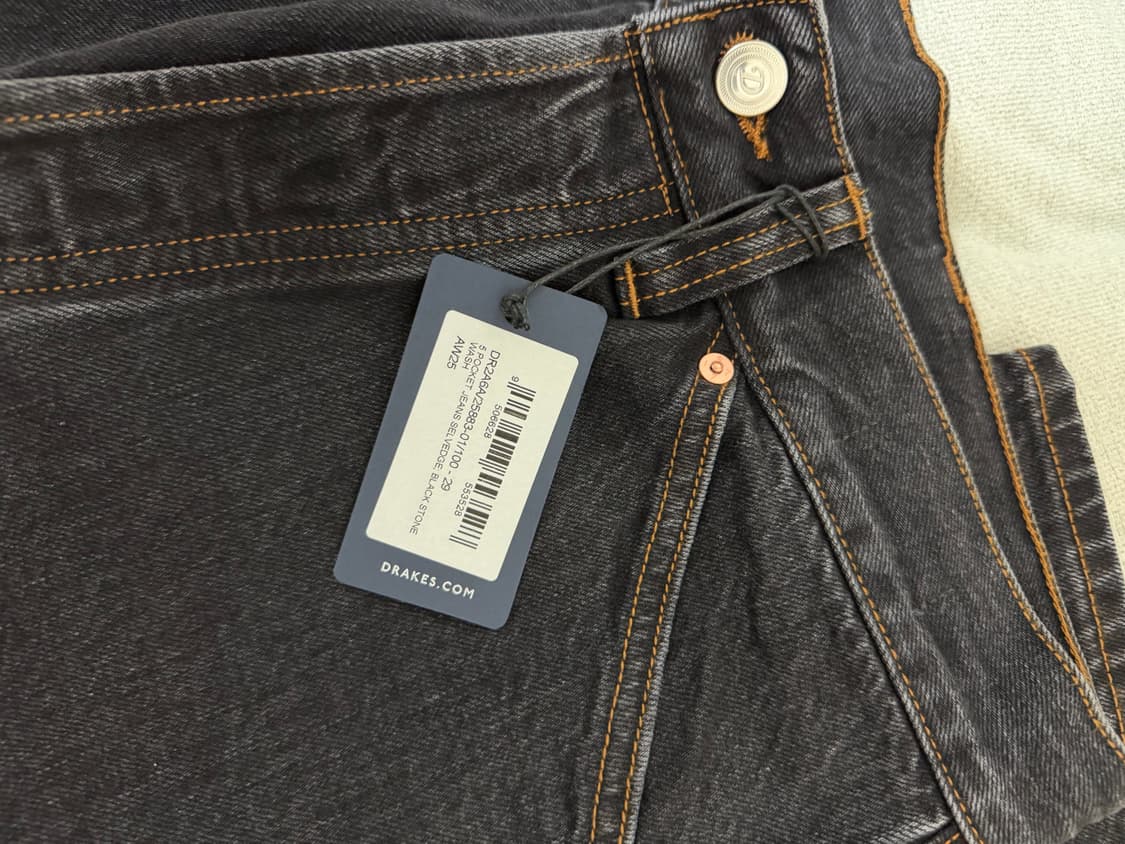 드레익스 챠콜 셀비지 데님 AW25 상품이미지3