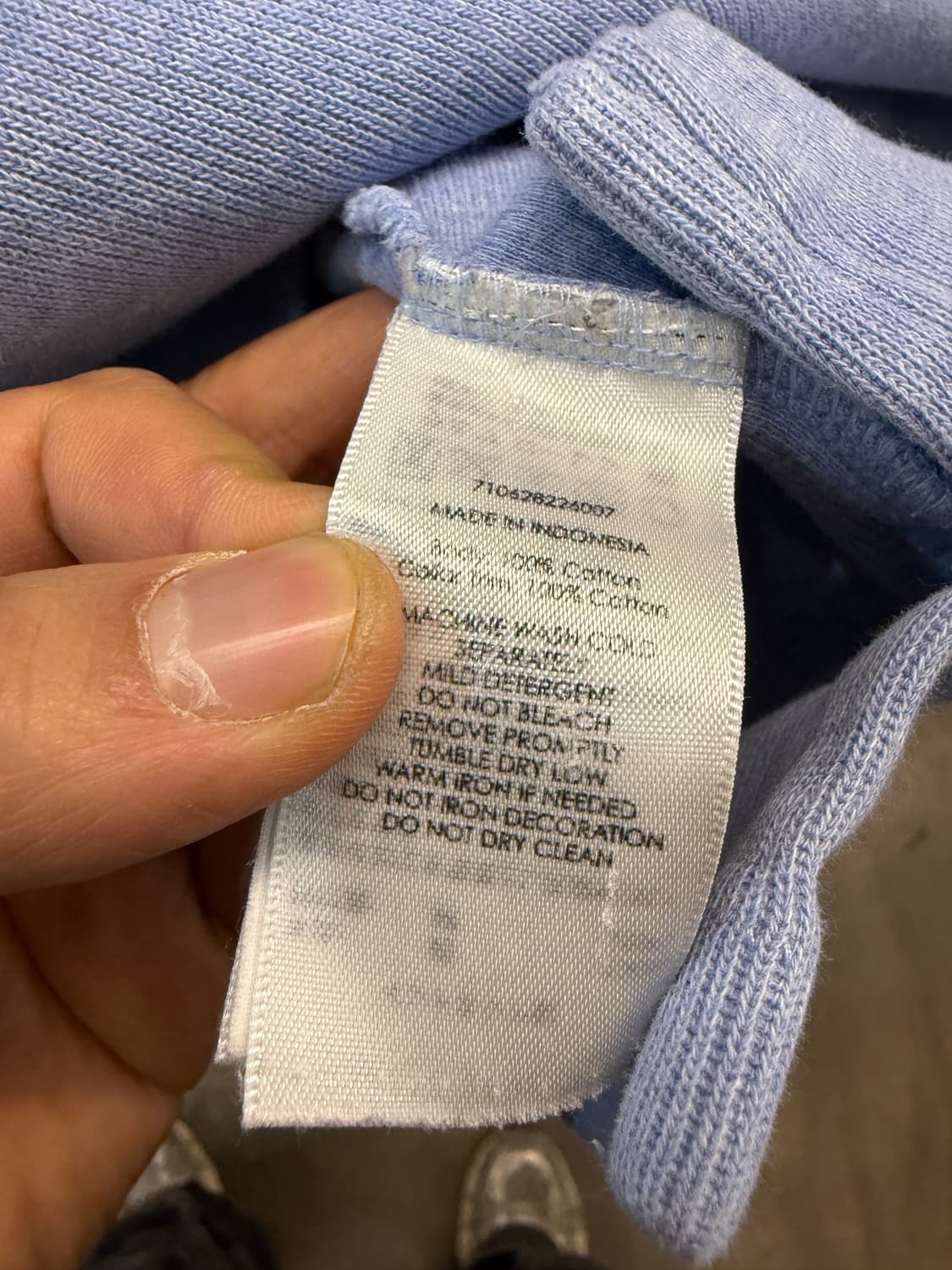 폴로 랄프로렌 반집업 니트 XL 하늘색 상품이미지4