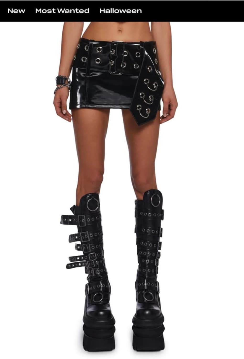 dollskill diatonic belted mini skirt 상품이미지1