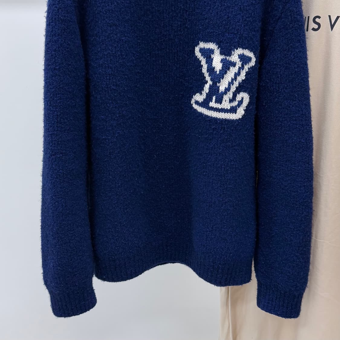 [S+급/2XL] 루이비통 LV 인타르시아 크루넥 니트 블루 상품이미지4