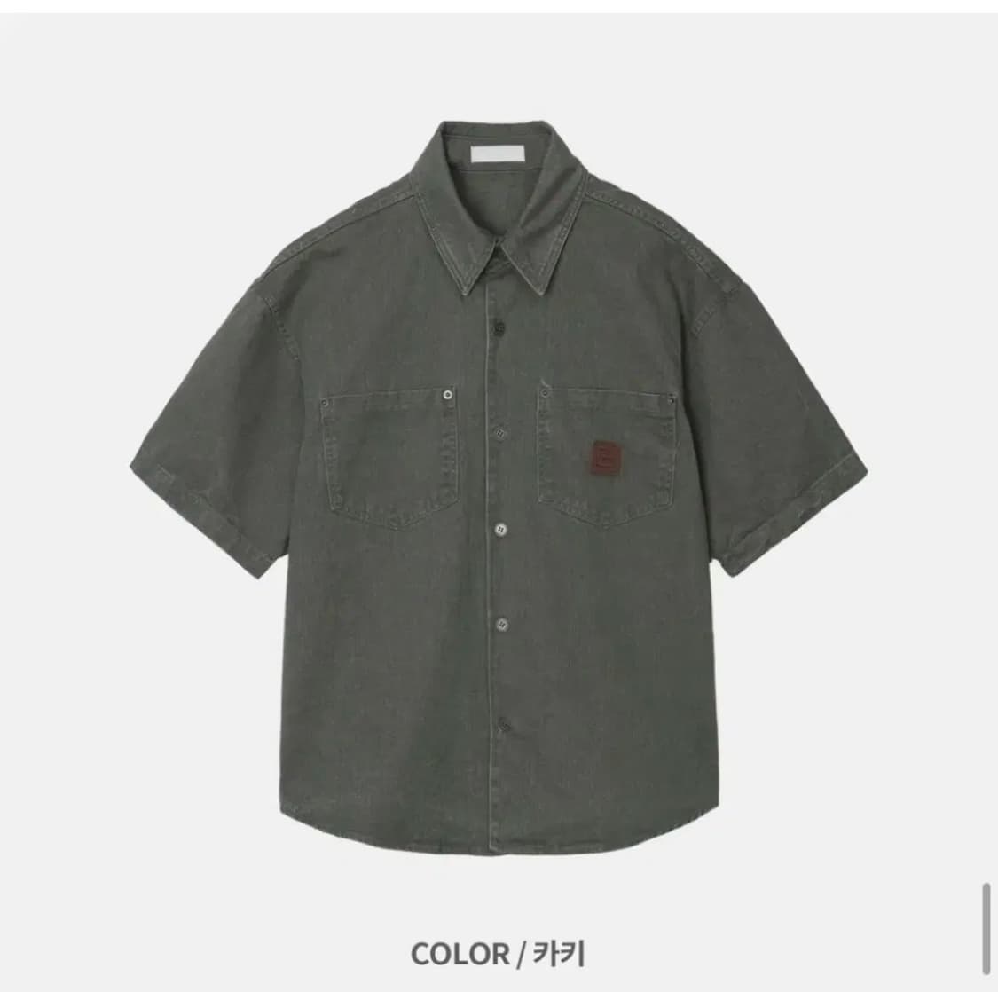 마일드마켓 메인 라벨 워크 반팔 셔츠 상품이미지3