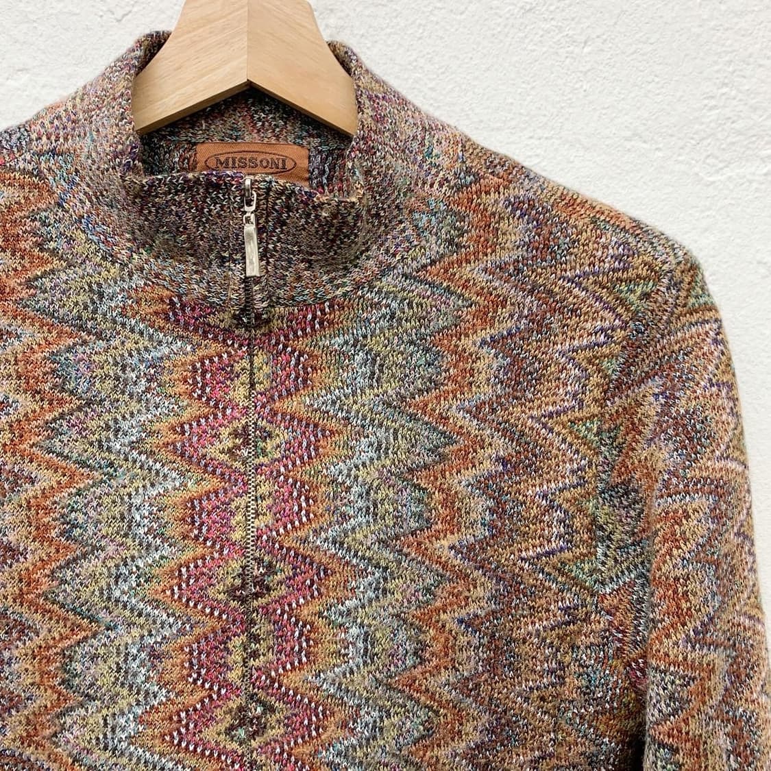 미쏘니 패턴 집업 자켓 상품이미지4