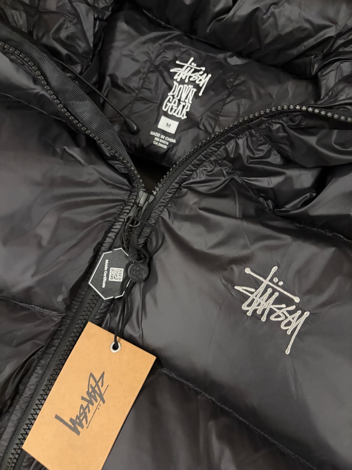 스투시 립스탑 패딩 팬텀블랙 M 새상품급 상품이미지1