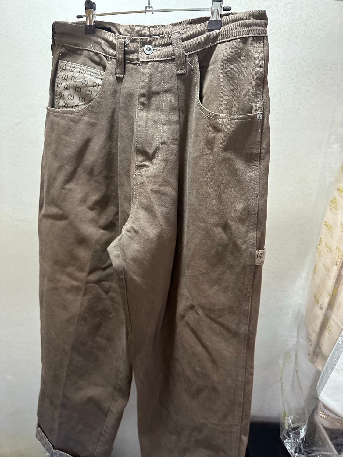 90s GODBODY 와이드팬츠 리폼 30-32 상품이미지1