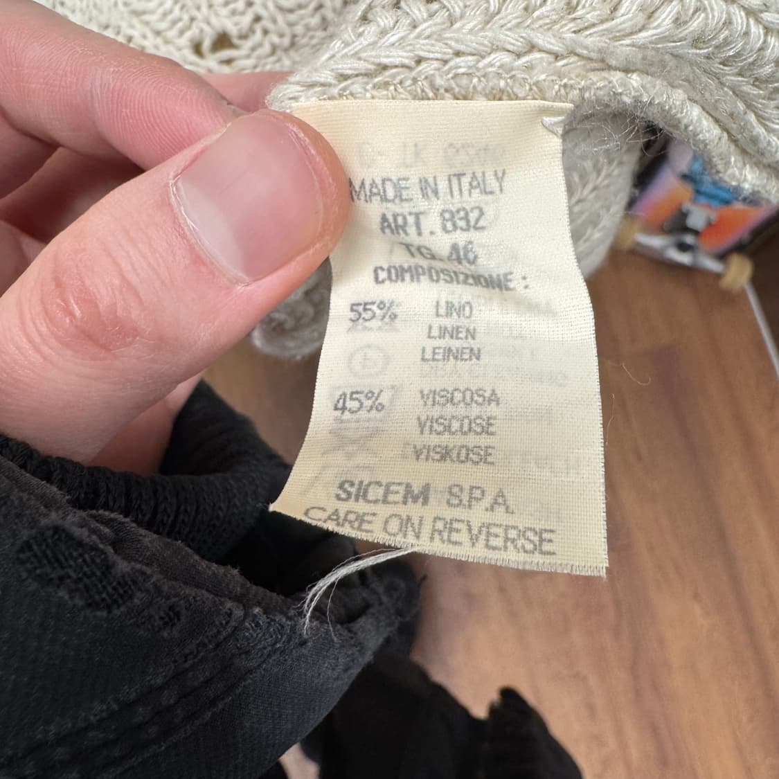 00s 엠포리오 아르마니 니트 브이넥 카라 썸머 니트 아이보리 상품이미지6