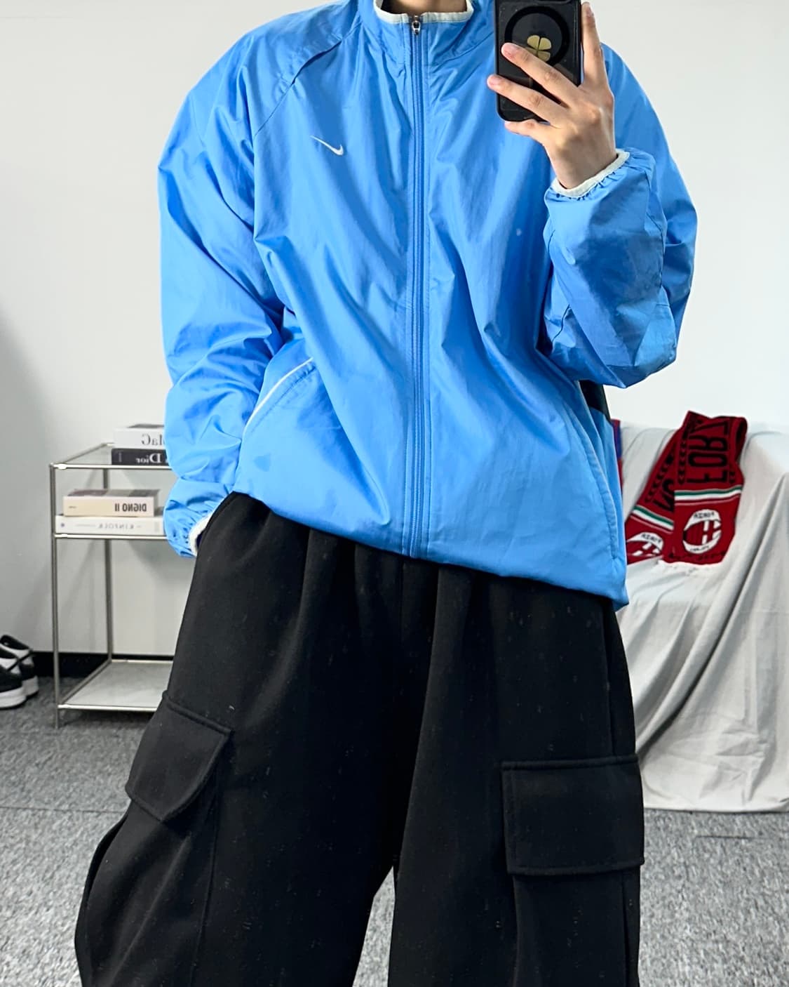 나이키 00s 스우시 스카이블루 바람막이 L 상품이미지3