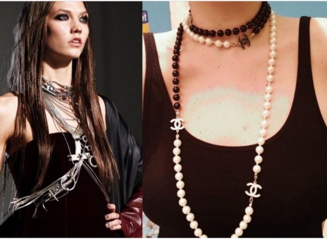 3줄 코사지 진주 롱 목걸이 상품이미지9