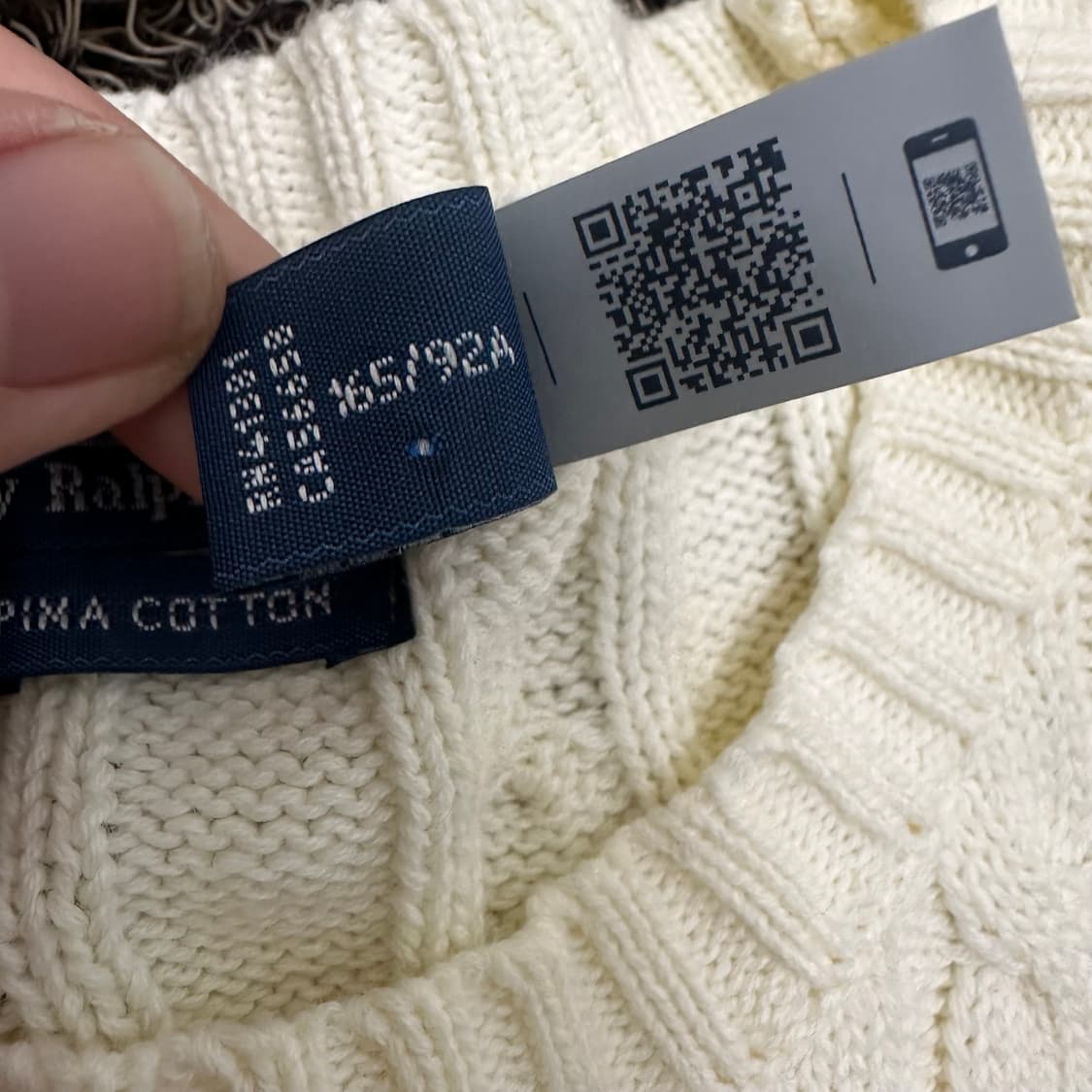 POLO 폴로 랄프로렌 신상 여성 케이블 니트 아이보리 M 상품이미지4