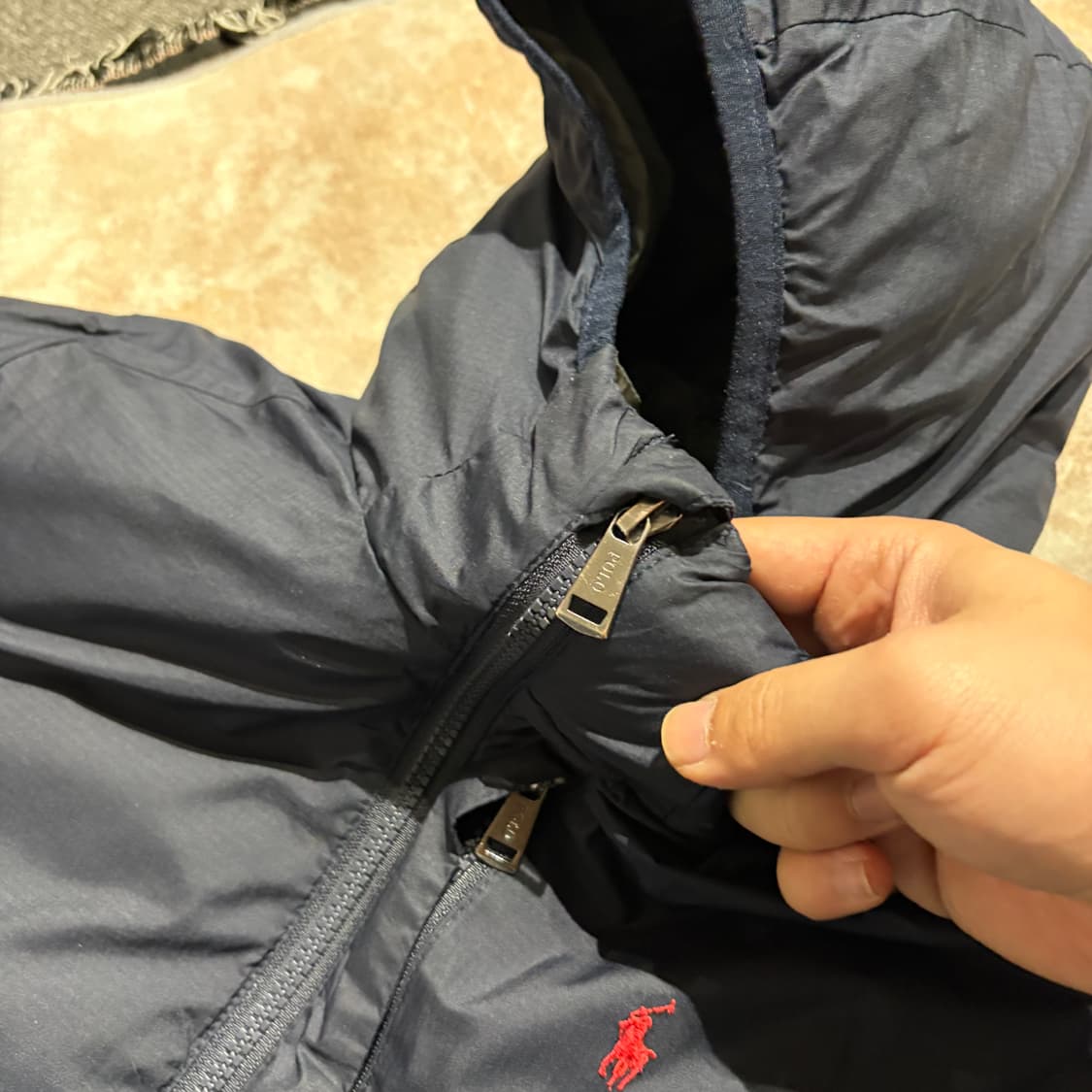 폴로 빈티지 경량 후드패딩 자켓 상품이미지4