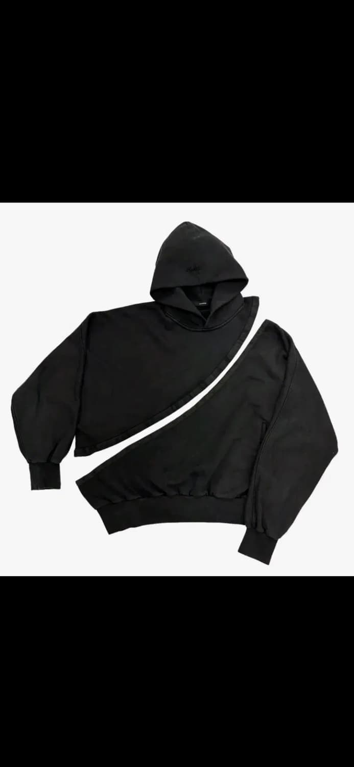 논노드x신세계 2피스 크롭후드 워시드블랙 상품이미지3