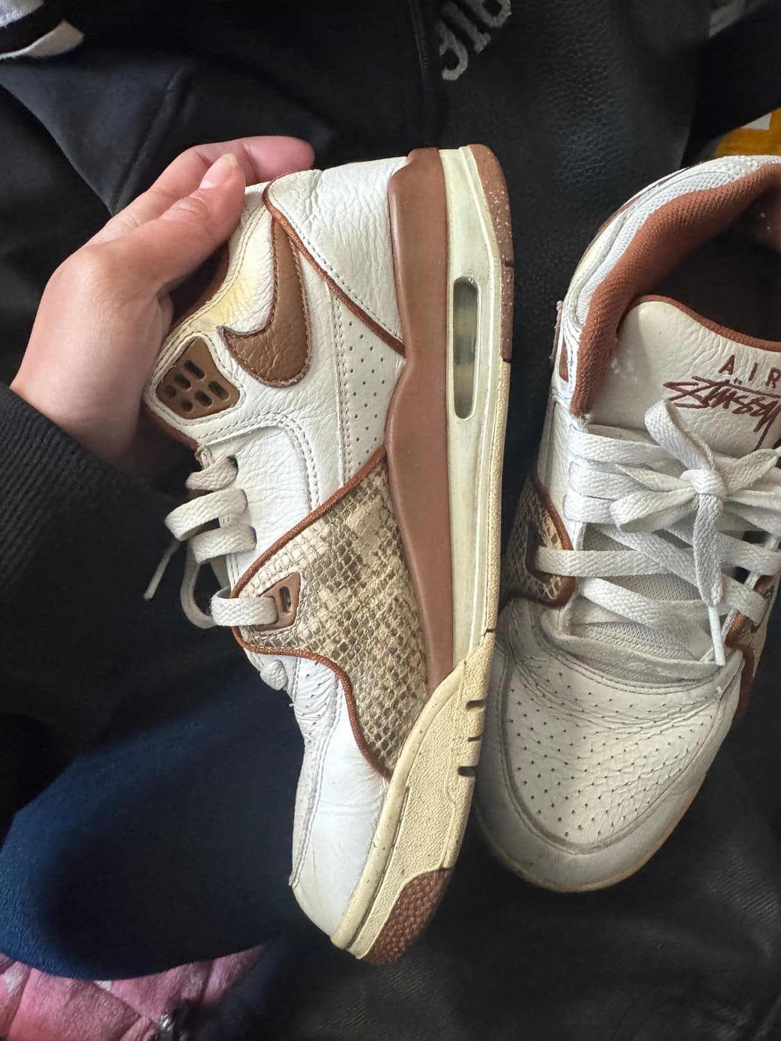 나이키 x 스투시 에어 플라이트 로우 화이트 앤 피칸 상품이미지3