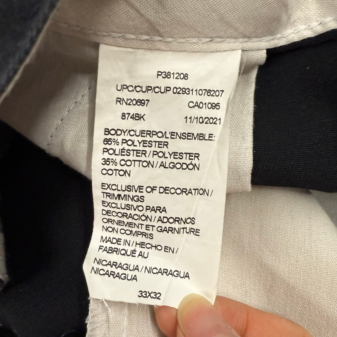 [정품] 디키즈 검정색 면바지 b14 상품이미지5