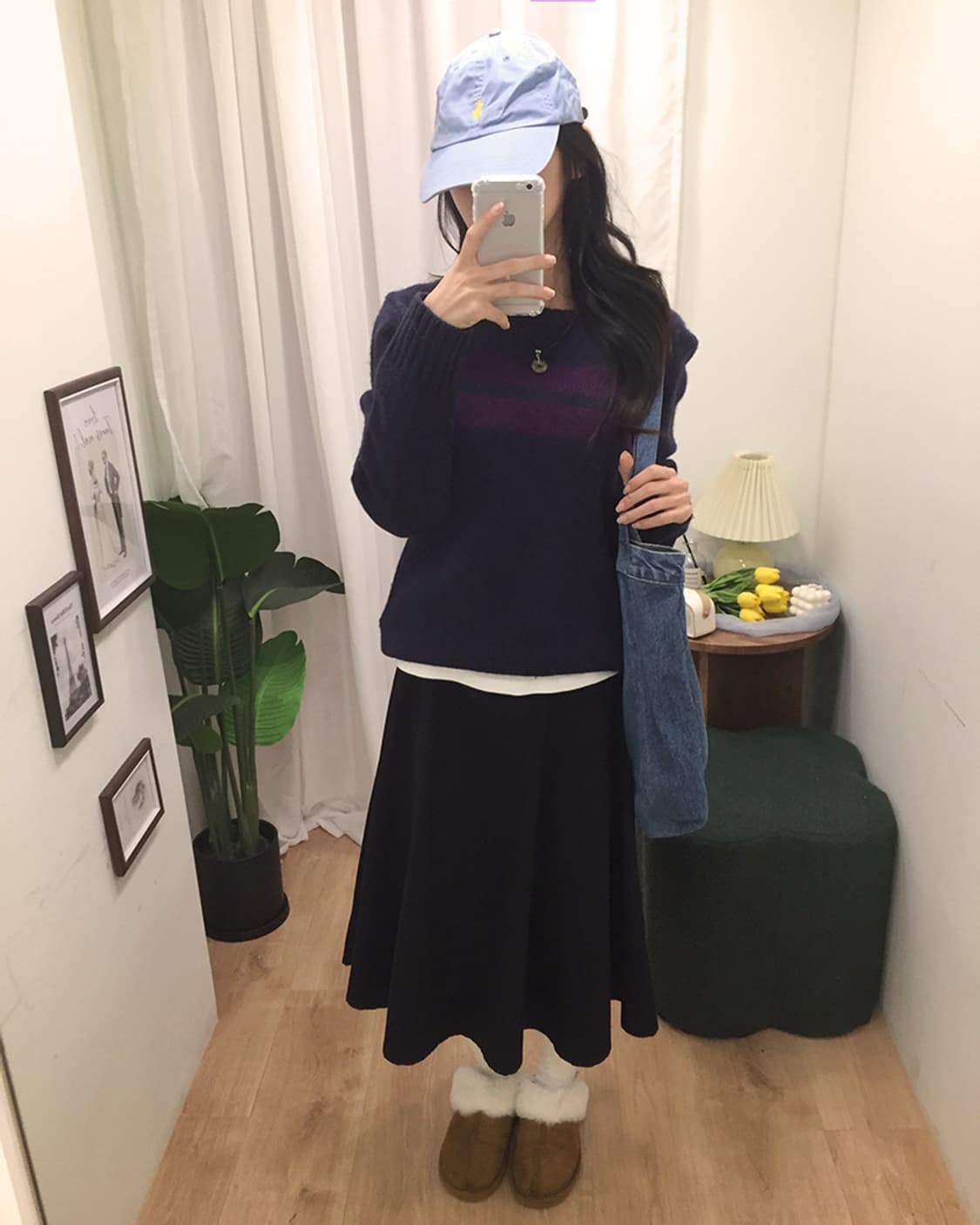 여성 GAP 라운드 니트 95 상품이미지1