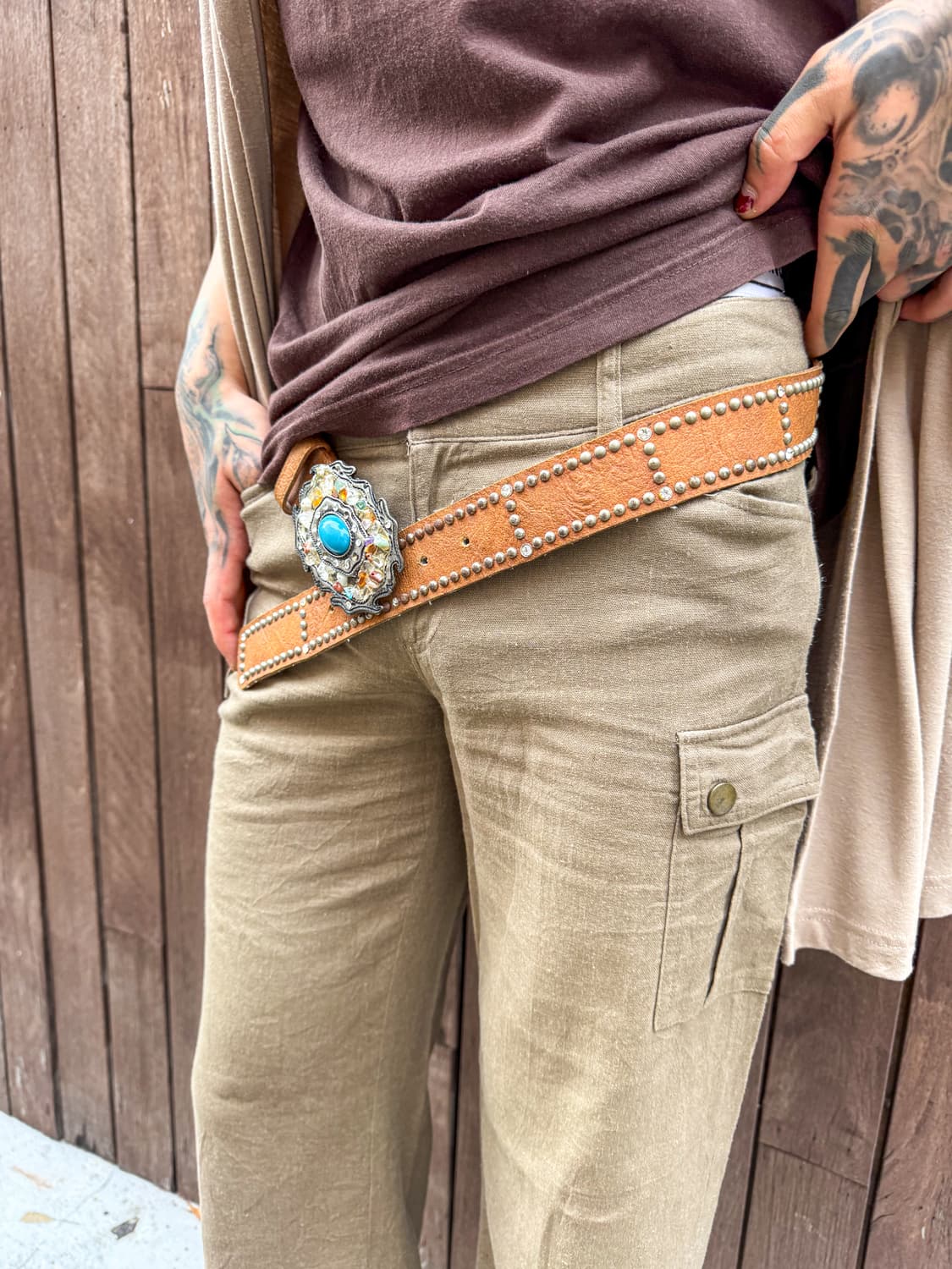 Vintage Wide Cargo Flare Pants 상품이미지2
