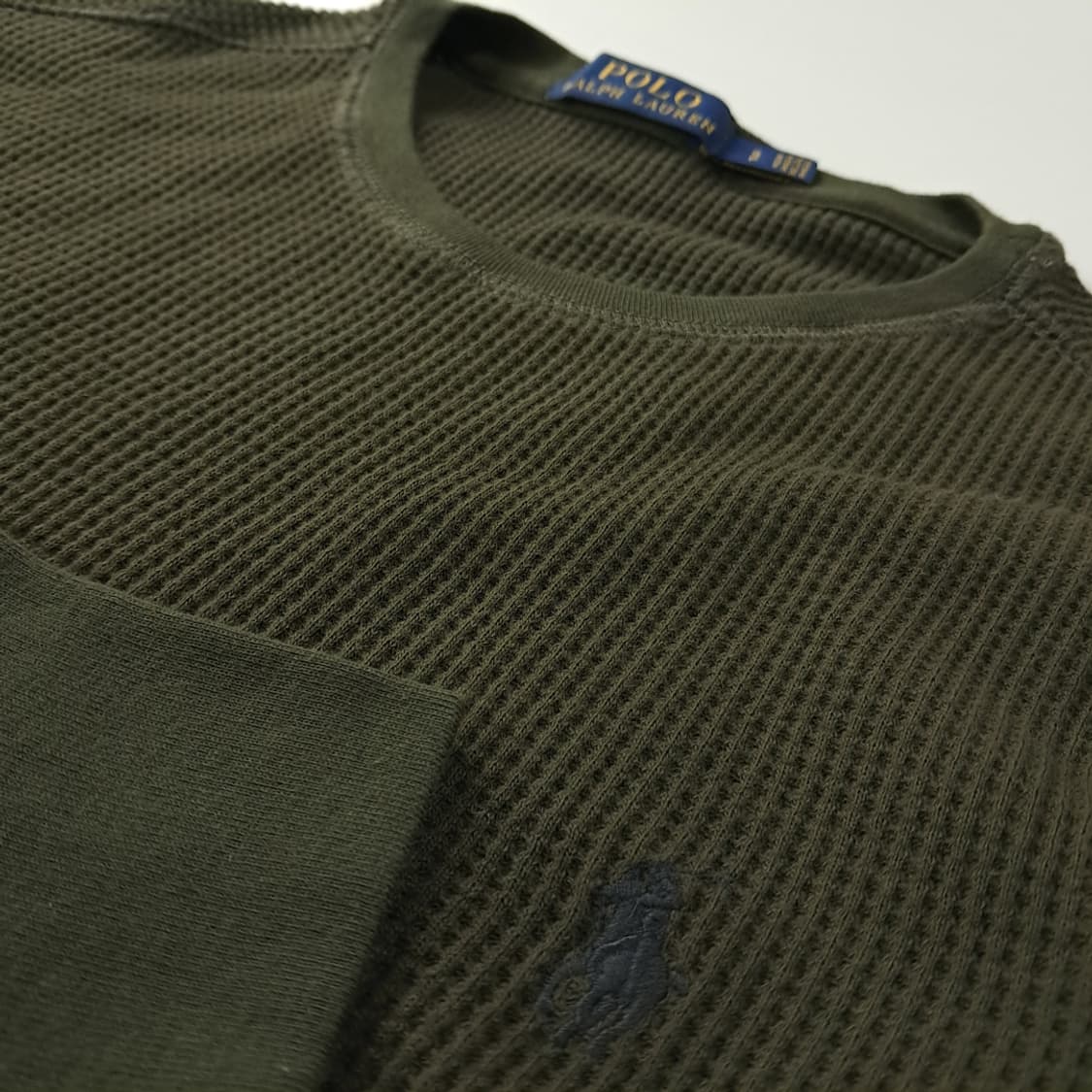 CK242 S 폴로 와플 올리브그린 티셔츠 상품이미지4