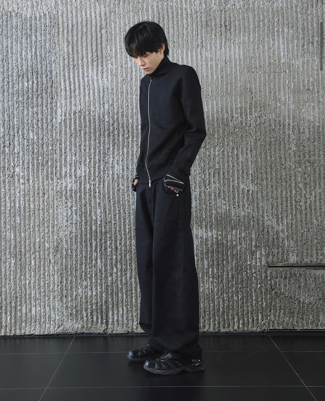 Huey 휴이 커브드 데님 블랙 1사이즈 상품이미지2