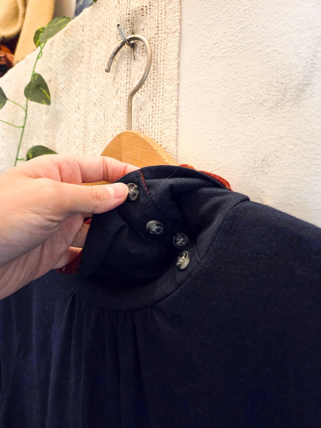 도트 포인트 목폴라 슬리브 상품이미지4