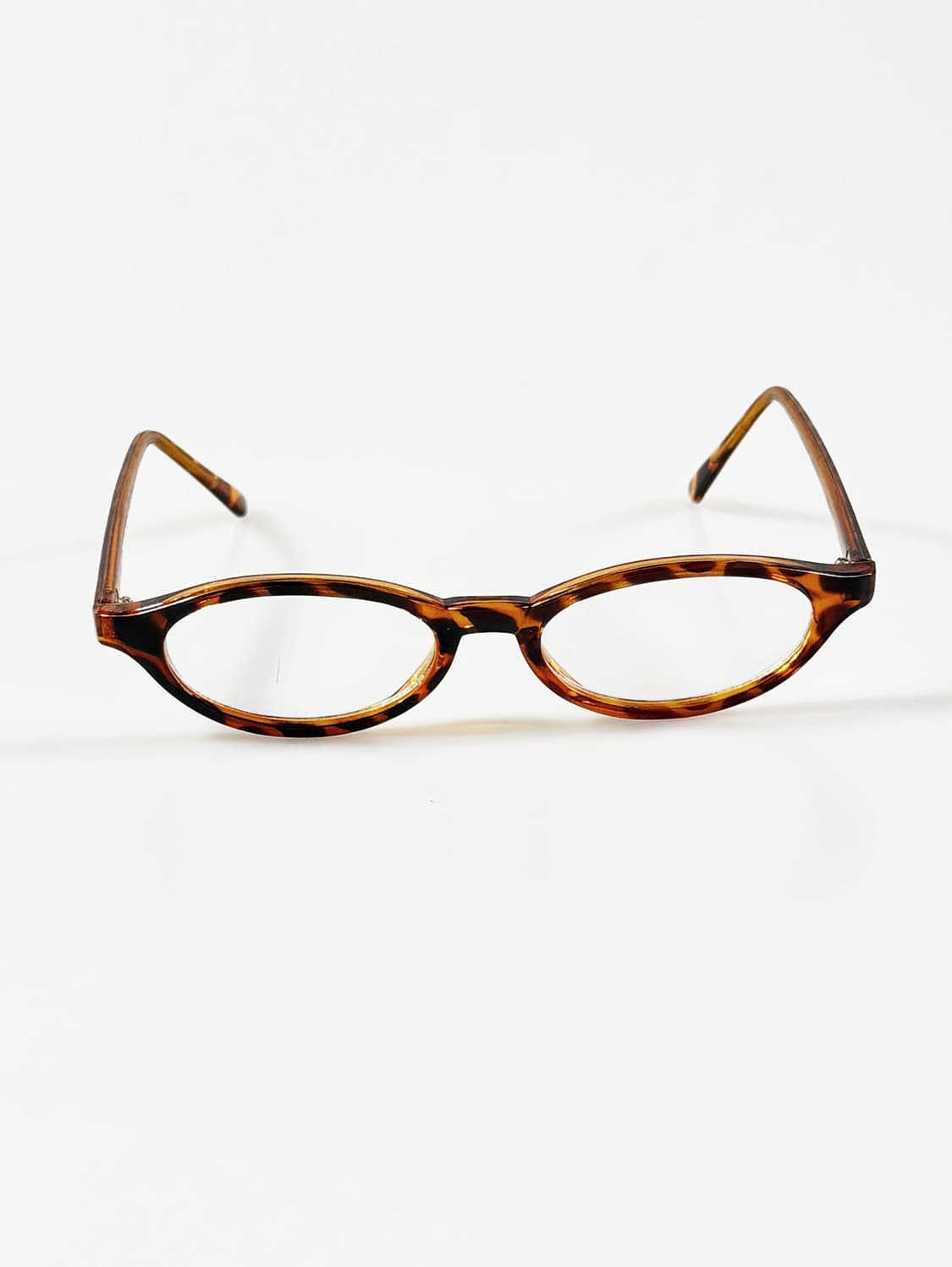 90s JOANNA 토터스쉘 뿔테 슬림 오벌 빈티지 안경 상품이미지2