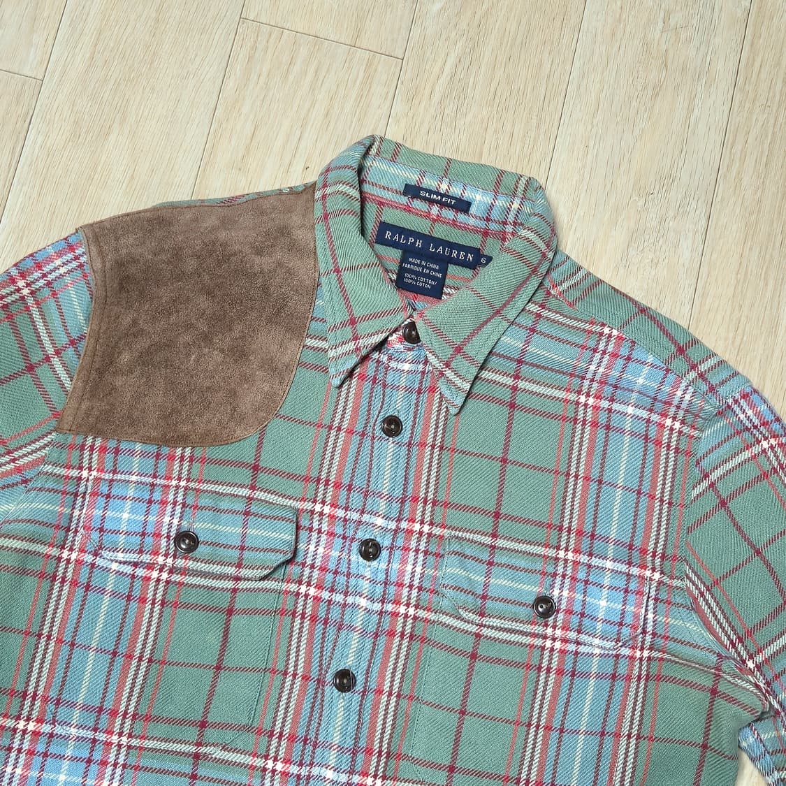 95) 랄프로렌 슬림핏 체크 셔츠 상품이미지1