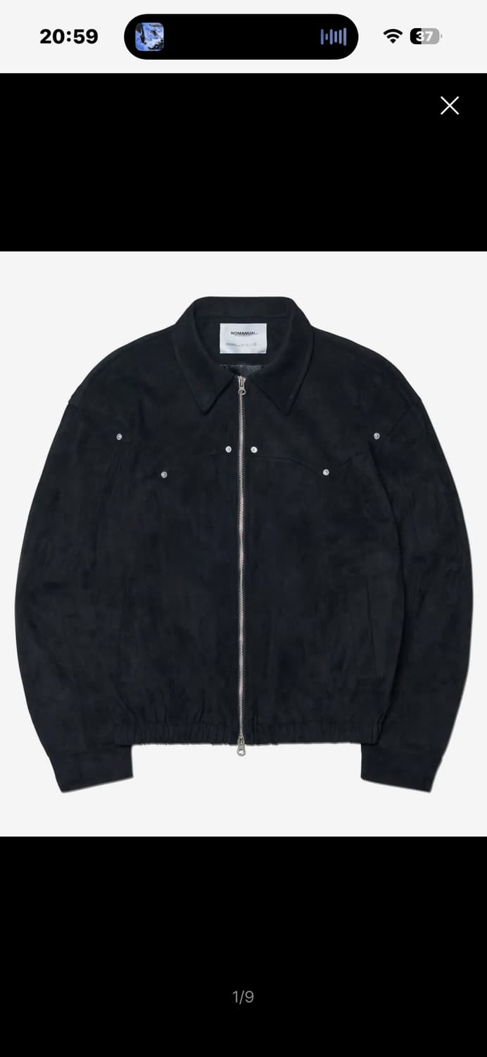 노매뉴얼 스웨이드 자켓 블랙 m 상품이미지1