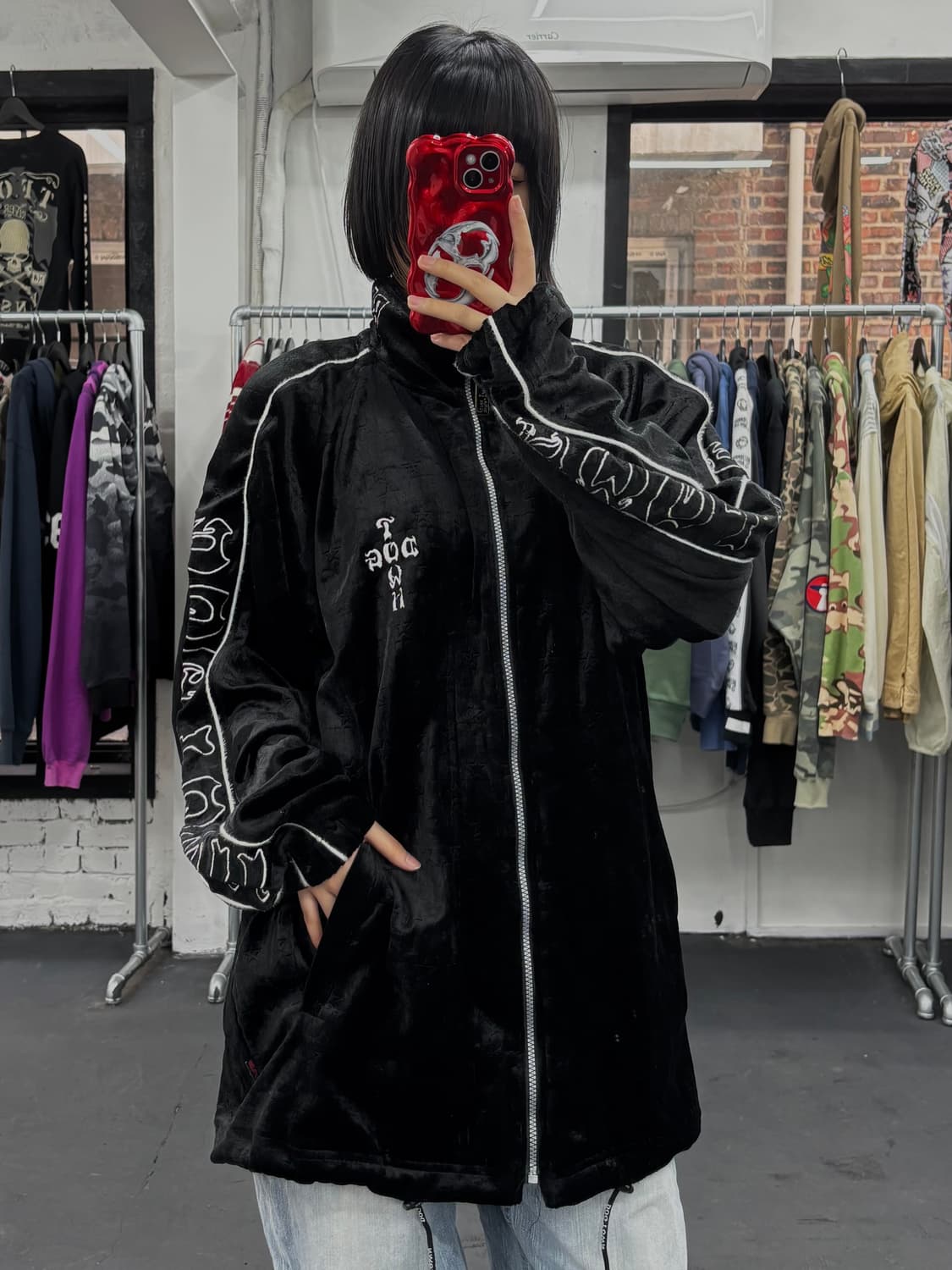 도그타운 사이드 로고 벨루어 자켓 상품이미지1