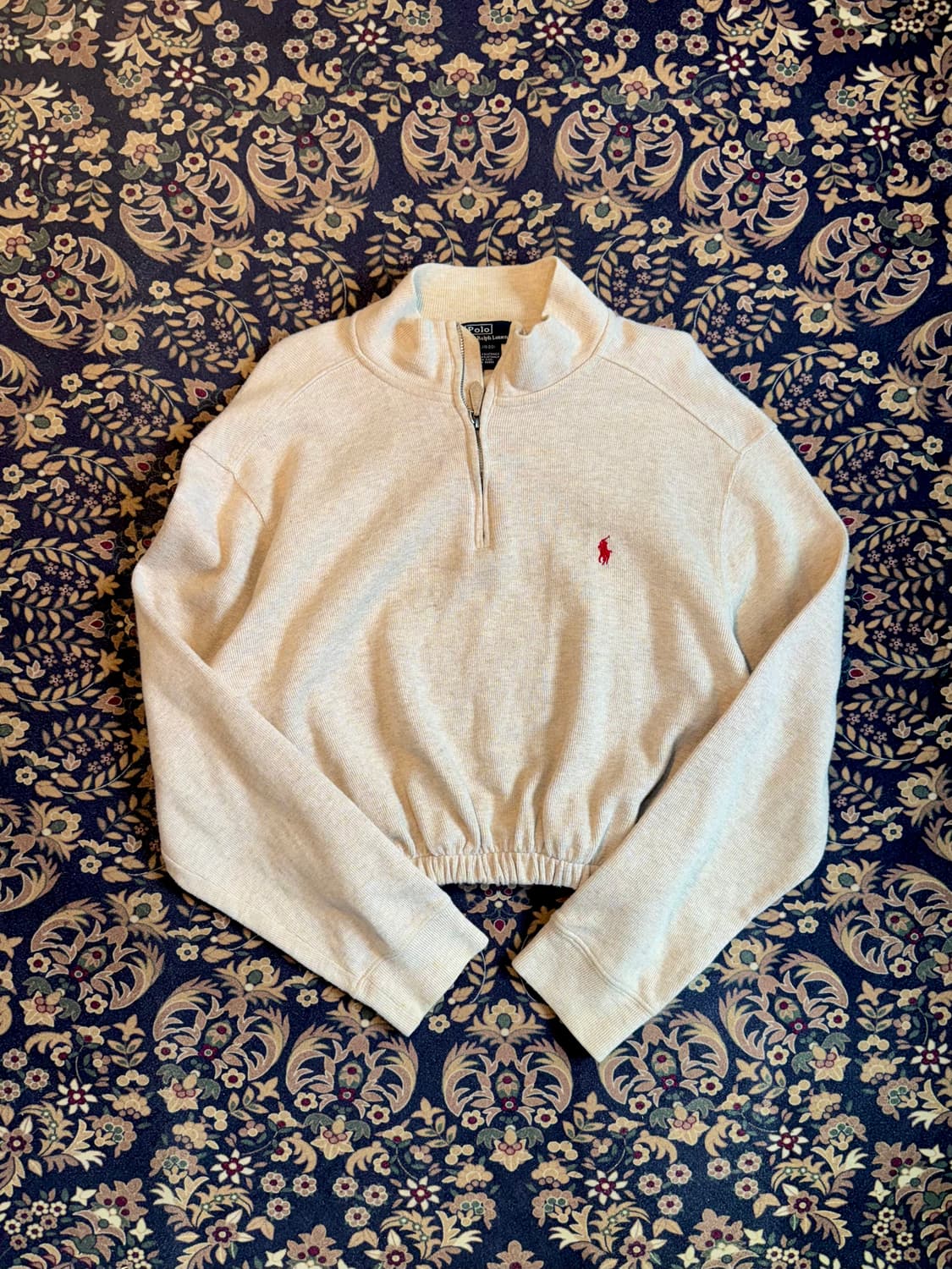 폴로 쿼터집업 크롭 커스텀 상품이미지1