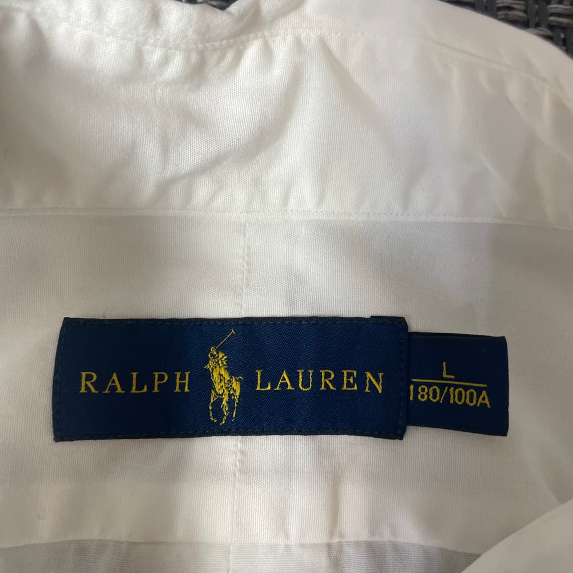 폴로 랄프로렌 네이비 포니 화이트 옥스퍼드 셔츠 L 상품이미지4