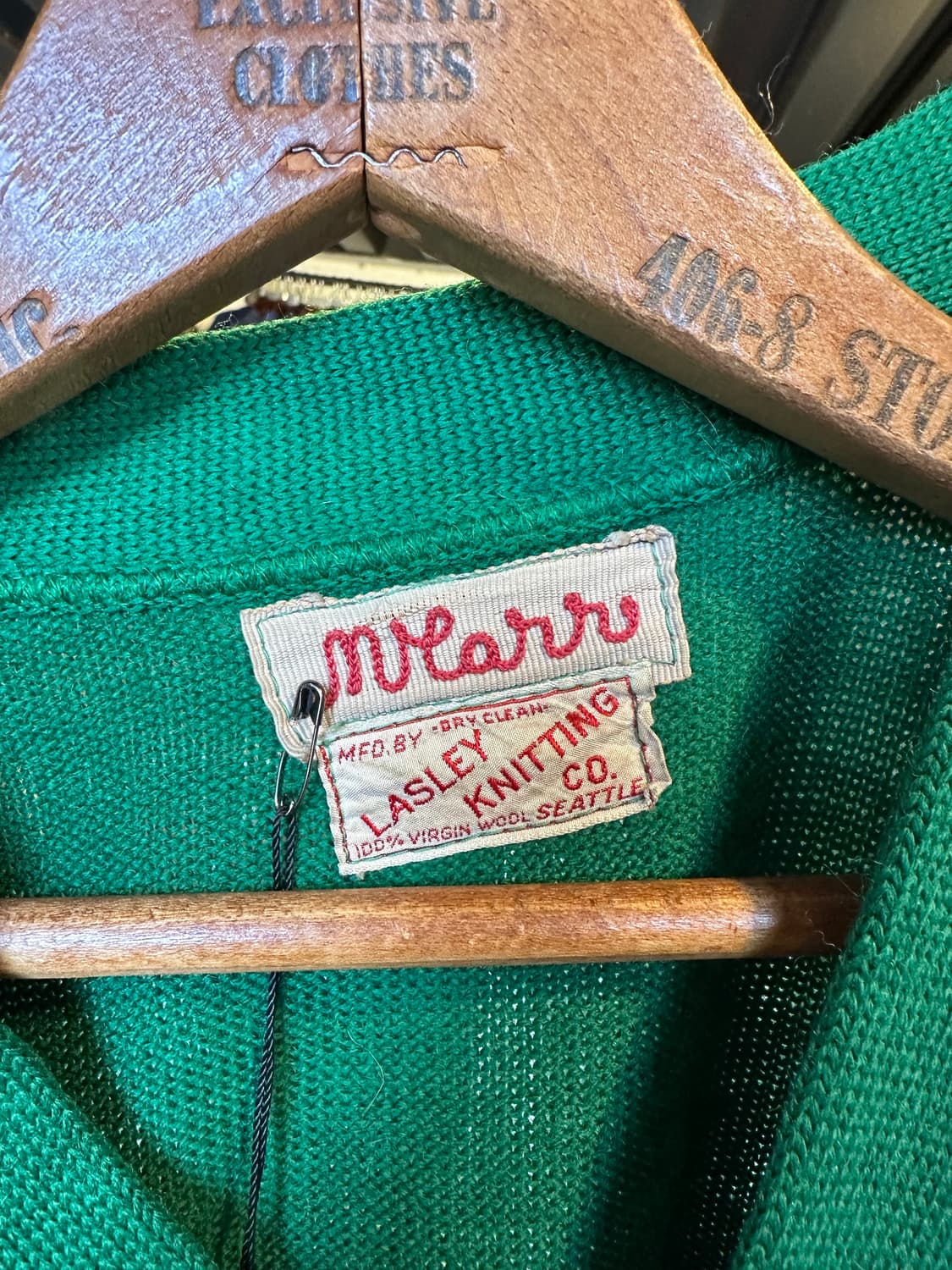 50-60s Virgin Wool 레터맨 가디건 스웨터 상품이미지8