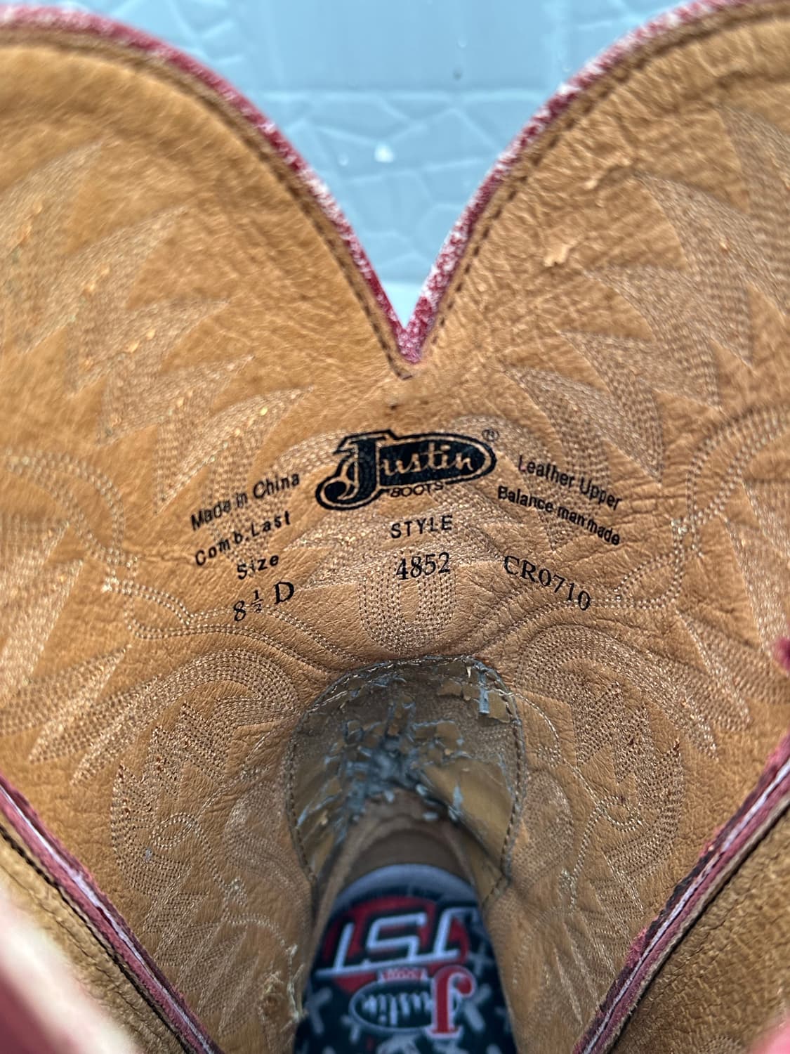 [저스틴] •Justin Cowboy Brown Boots 상품이미지6