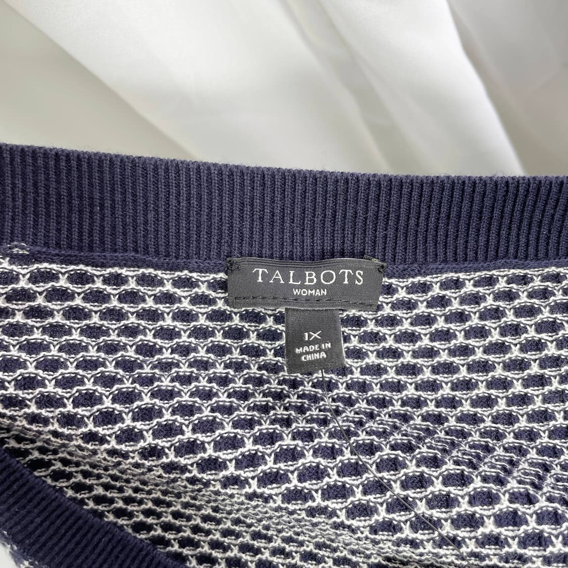 C2 Talbots 자카드 반팔 스웨터 XL사이즈 상품이미지4